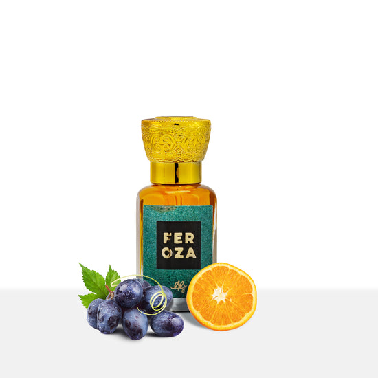AG Feroza -Attar for Men & Women | Vibrant Blend of Vetiver, Grapfruits & Pink Pepper | Alcohol free | Long Lasting Roll -On Attar | Great for Everyday Use | 12ML