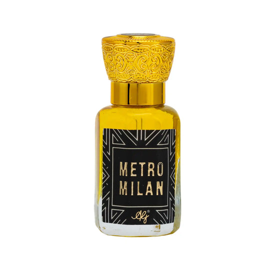 AG Metro Milan - Attar for Men & Women| Bold Blend of Fresh Cologne, Rose & Patchouli | Alcohol free | Long Lasting Roll -On Attar | Great for Everyday Use | 12ML