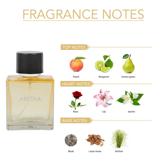 Ajmal Aretha Eau De Perfume Fruity Perfume 100ML Long Lasting Scent Spray Party Wear Gift For Women
