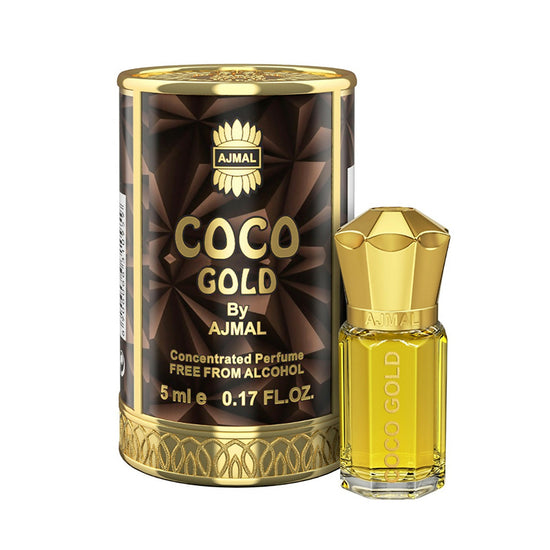 Ajmal COCO GOLD Attar | Floral & Sweet Fragrance | Non-Alcoholic | Long Lasting Attar For Women - 5 ML