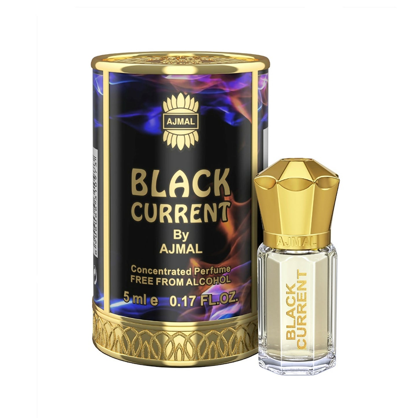 Ajmal BLACK CURRENT Attar | Floral & Fruity Fragrance | Unisex Non-Alcoholic | Long Lasting Attar Men & Women - 5 ML