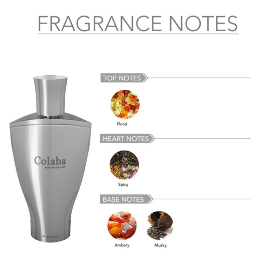 Ajmal Colaba Attar | Floral & Woody Fragrance | Unisex Non-Alcoholic | Long Lasting Attar Men & Women - 14 ML