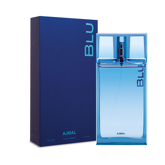 Ajmal Blu EDP 90ML Long Lasting Scent Spray Citrus Perfume Gift For Men - Made In Dubai