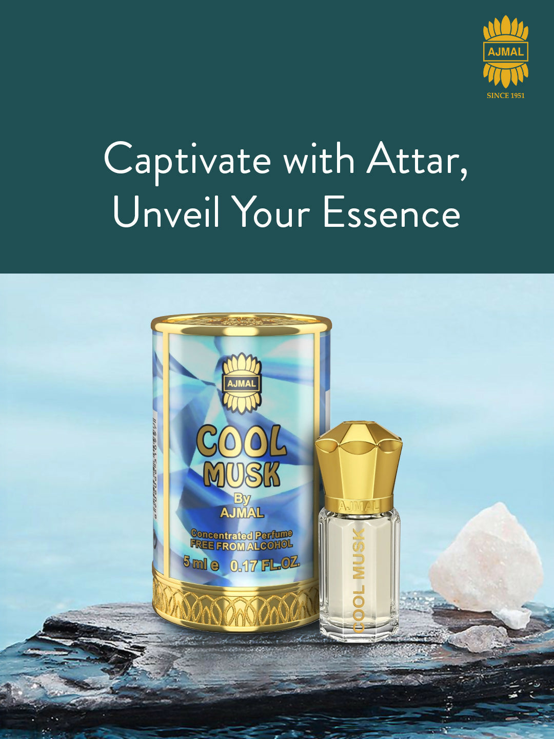 Ajmal COOL MUSK Attar Perfume - 5ML