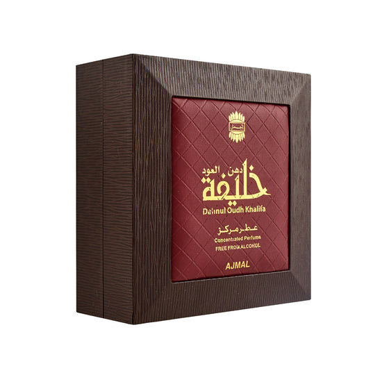 Ajmal Dahnul Oudh Khalifa Attar | Oudh Fragrance | Unisex Non-Alcoholic | Long Lasting Attar Men & Women - 3 ML